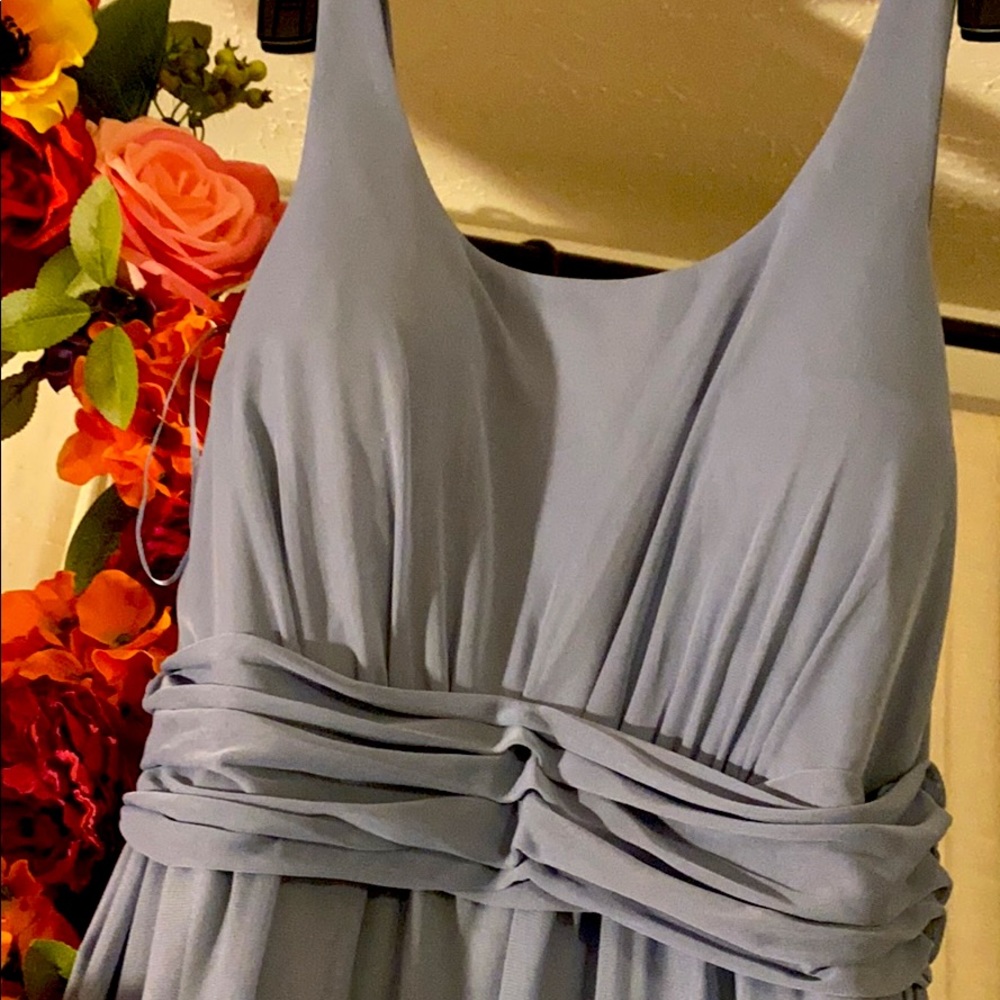 Buddy Grey Dusty Blue Bridesmaids Dress